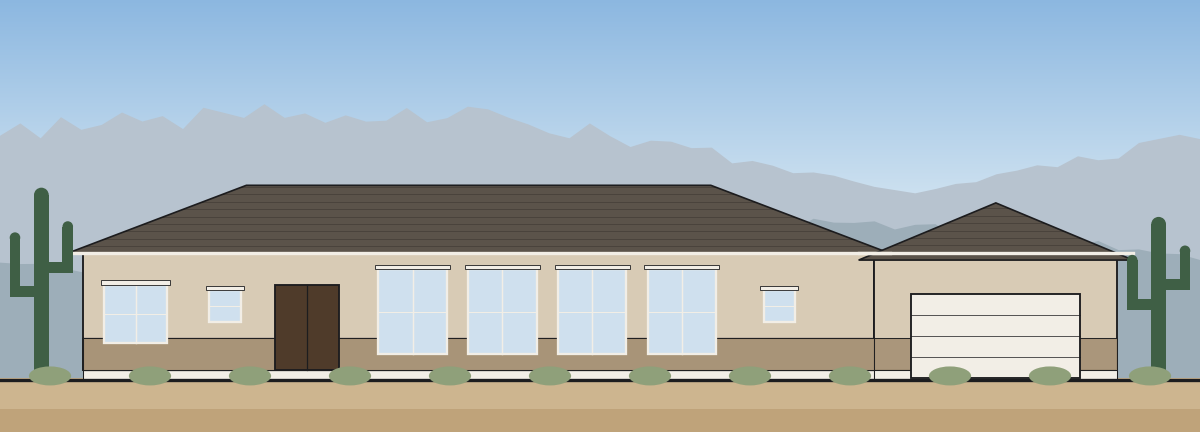 Desert Ranch, Classic Ranch exterior elevation